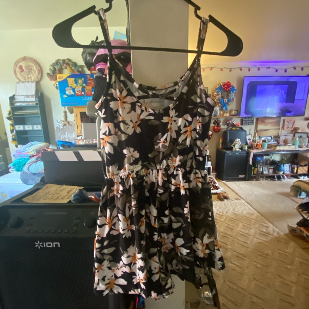 Floral Black Jumpsuit